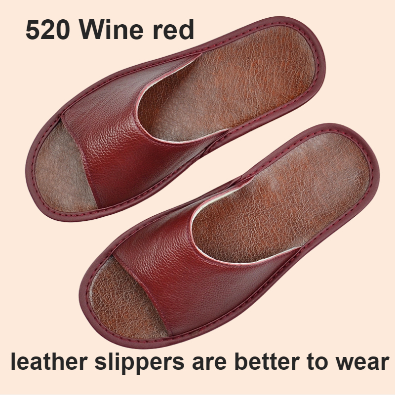 Title 2, Widened Plus Size Leather Slippers