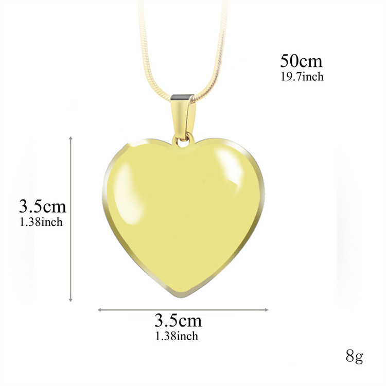 Head Jewelry Metal Drop Heart Necklace Key Ring - 2
