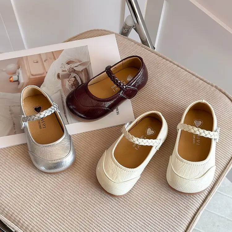 Children's Little Leather Shoes, Girls' Fragrant Wind