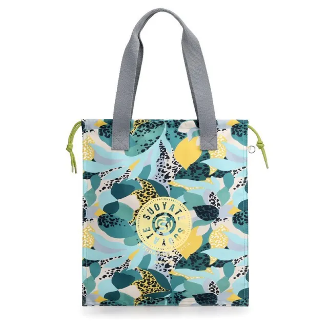 Handbag Nylon Women's Shoulder Bag Middle aged Lady Print Happy Flower - Shop at LoveMi