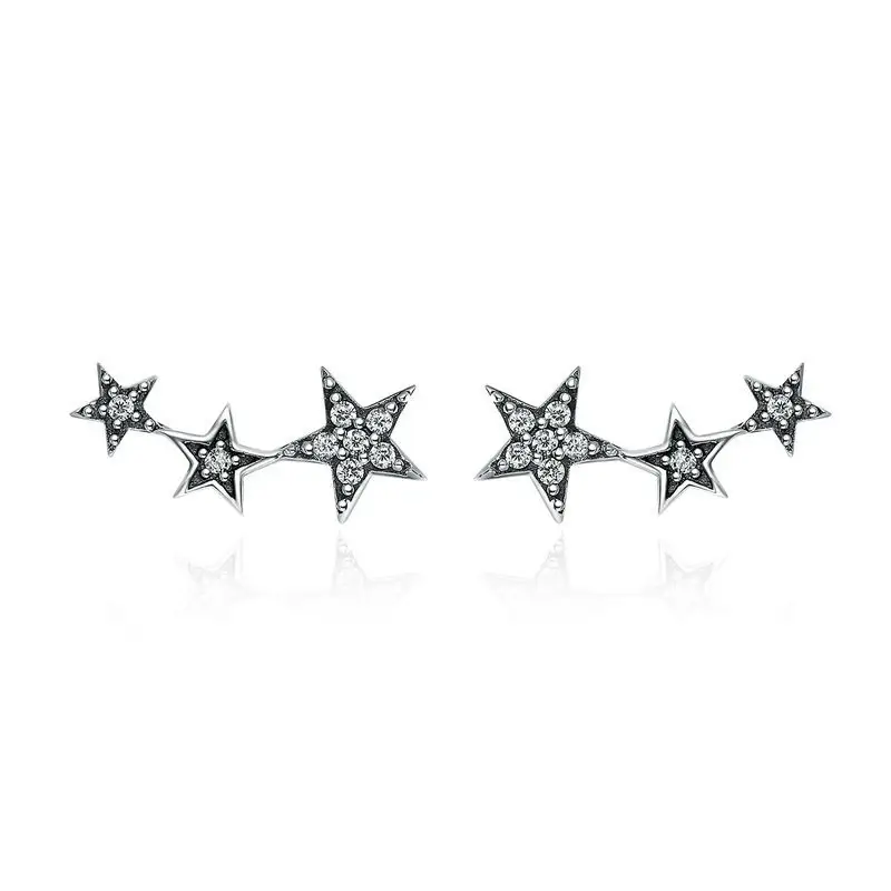 Personalized Fashion Zircon Star Language Wish Earrings