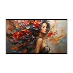 Original Abstract Hand Painted Painting Elegant Woman Back Painting Canvas Female Oil Painting Modern Texture Wal Art Picture - Without Inner Frame - View 1