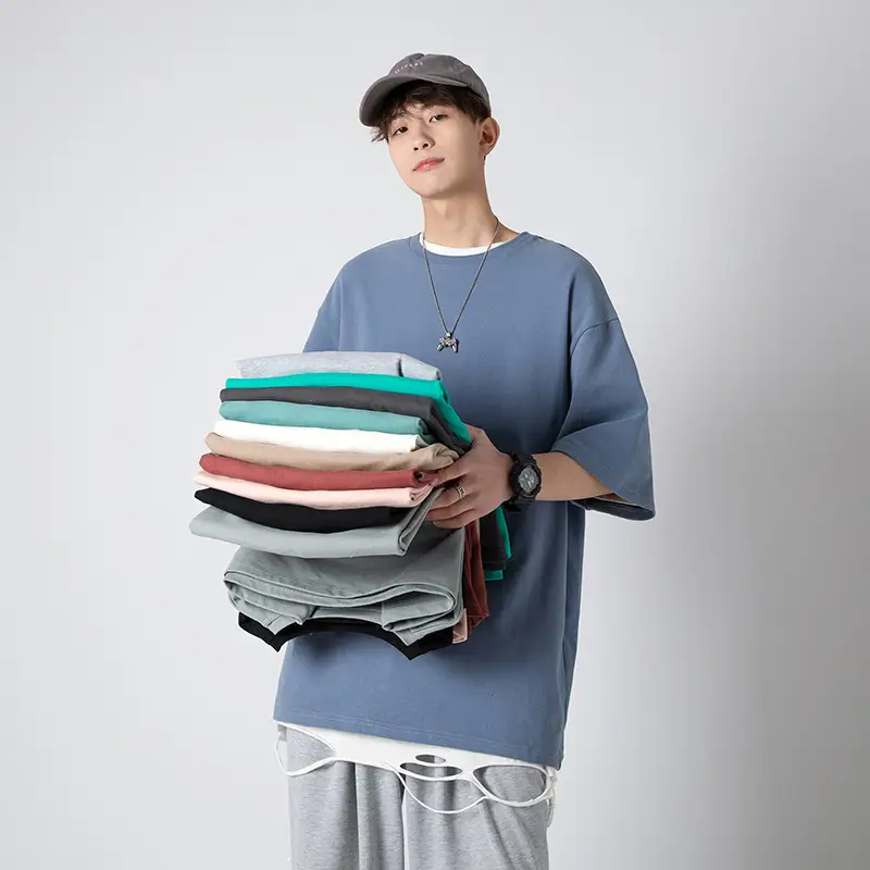 Loose Men's Solid Color Short Sleeve T-shirt