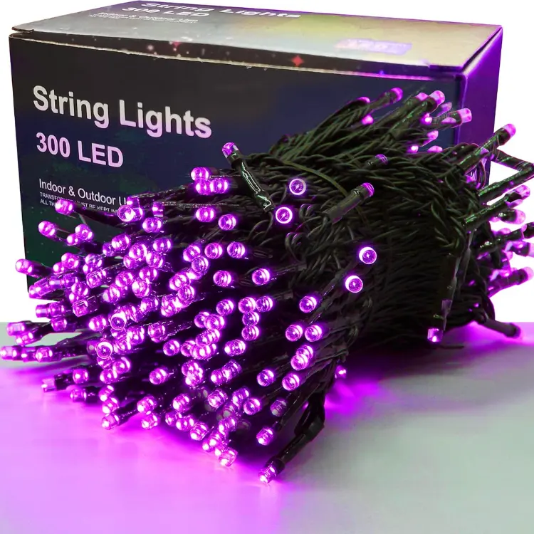 300 LED Purple Halloween String Lights, 98.5FT