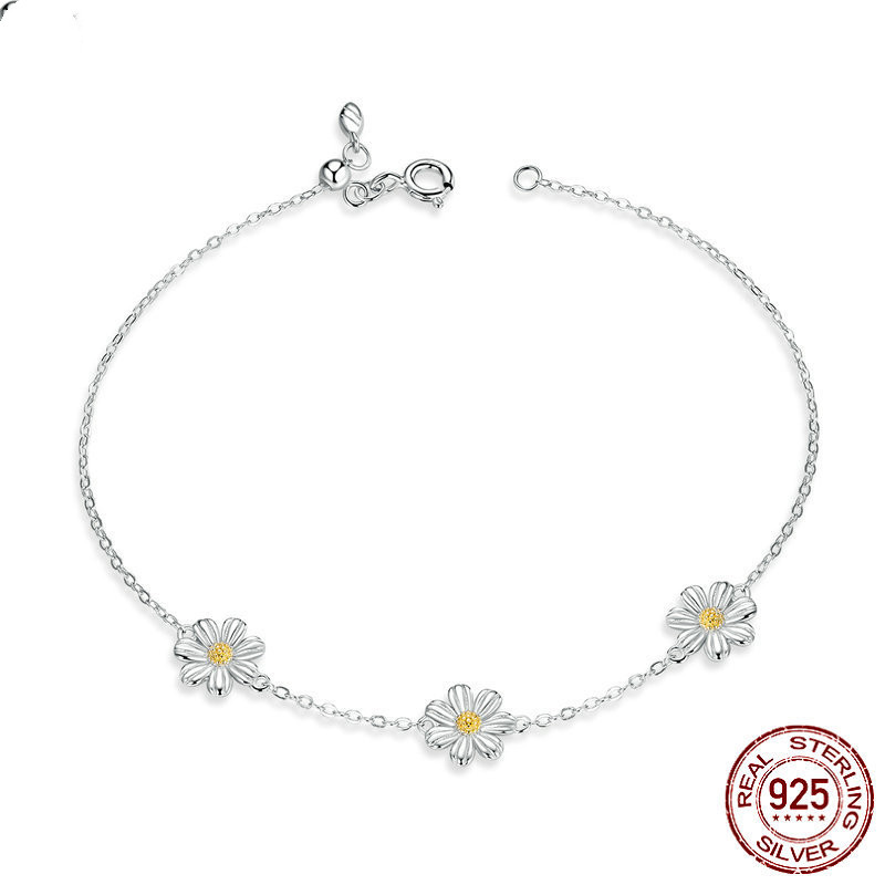 Title 4, Bracelet Daisy S925 en argent pour femmes, styl...