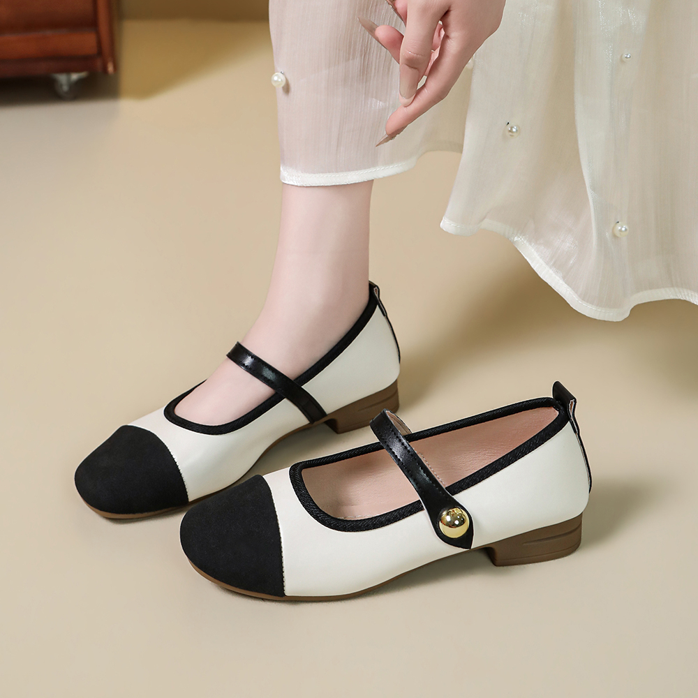 Two-Tone Color Block Flats