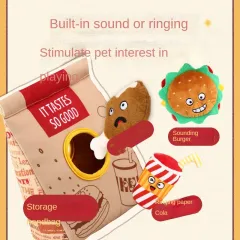 Plush Dog Toy Utters Noise Leaks Food Digs Out - Delicious Food - View 1