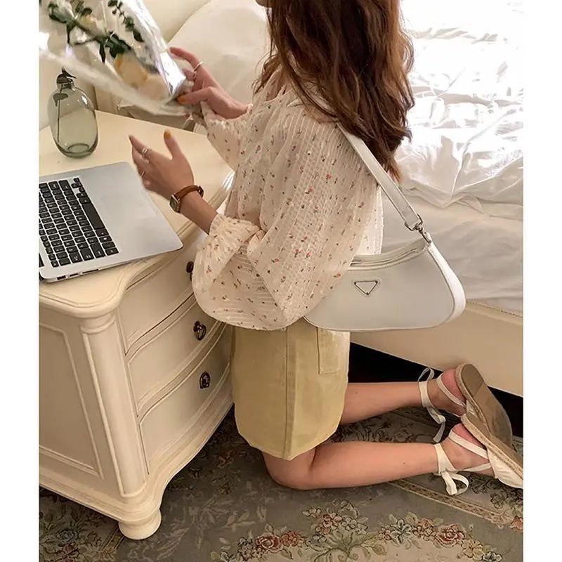 Single Breasted Shirt Delicate Vertical Striped Long Sleeve