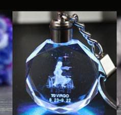 Flashing Crystal Keychain Glass Pendant I - Shop at LoveMi