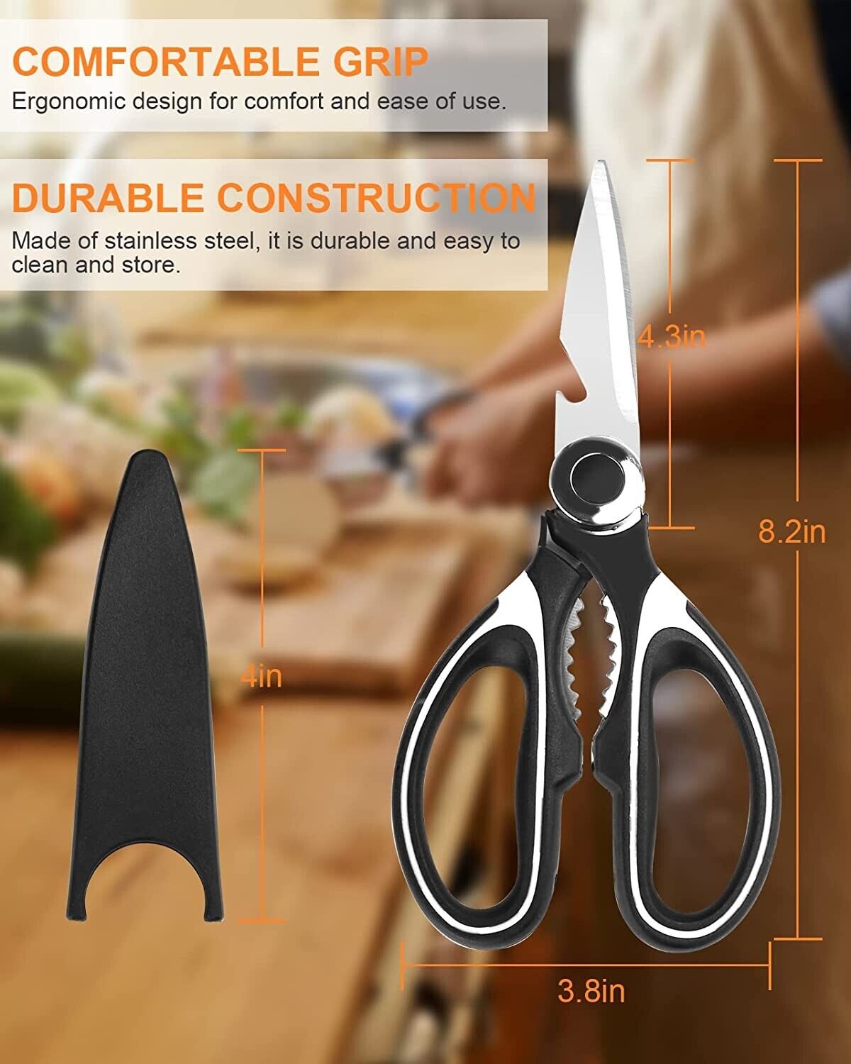 Heavy Duty Kitchen Shears for Cooking Meat. we ship only inside the US, USPS First Class Package 2 Day Handling , 2-5 Day Shipping. 2 PACK - Ultra Sharp Premium Heavy Duty Kitchen Shears- Ultimate Heavy Duty Scissors for Cutting Chicken, Poultry, Fish, Me