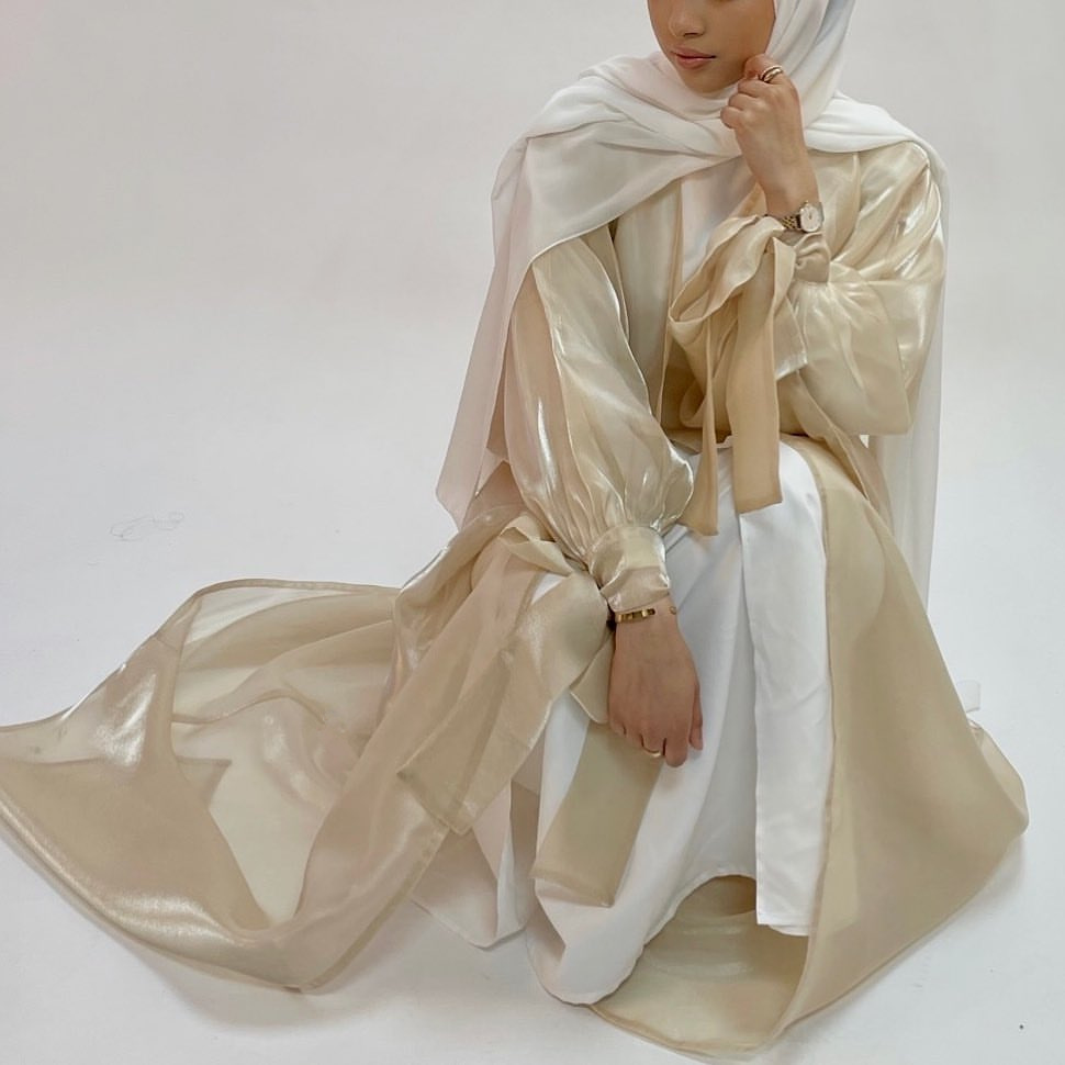 Puff Sleeve Overlay Cardigan Dress, picture 6 of 9