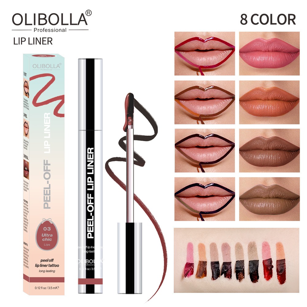 Slippery Lip Liner Pencil Waterproof, Long-Lasting, Smudge-Proof Moisturizing Plump Lips Lipstick, Lip Gloss, Lip Lacquer 3