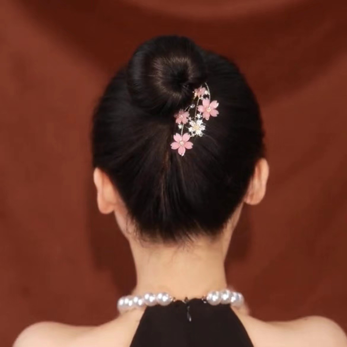Cherry Blossom Hairpin Female Side Clip