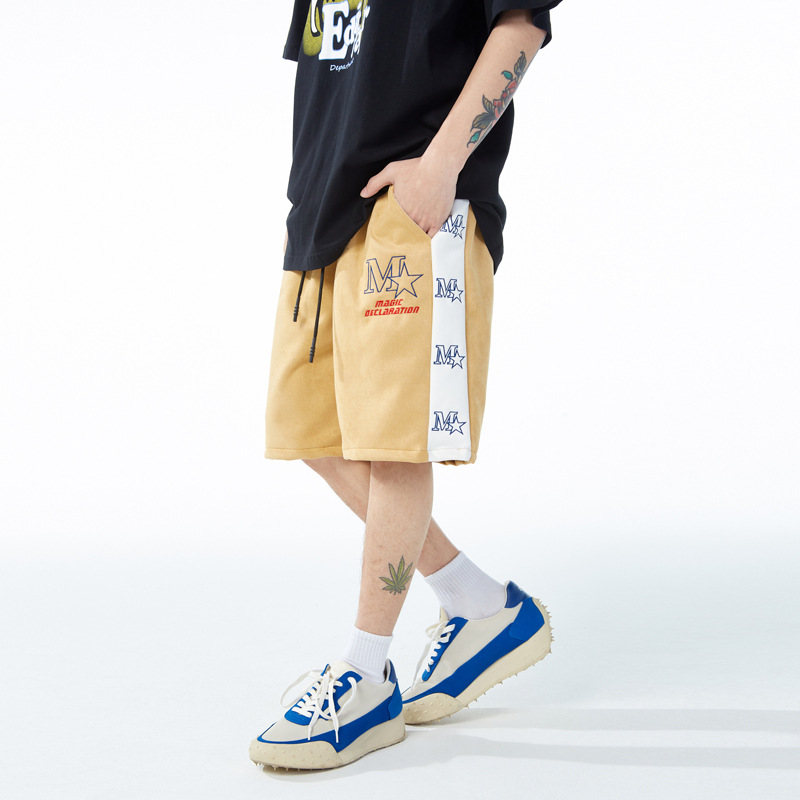 Five-pointed Star Embroidered Shorts Men's Trend Hip-hop Loose Sports Five-point Pants