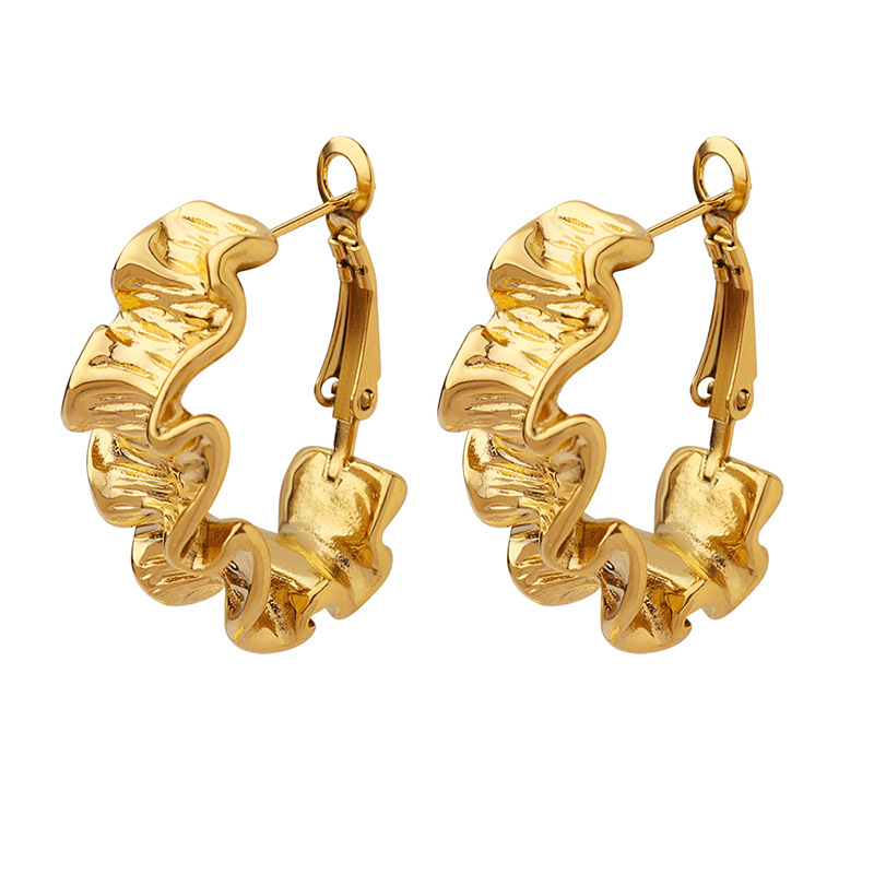 Title 8, Womens Geometric Pleated Texture Earrings, a s...