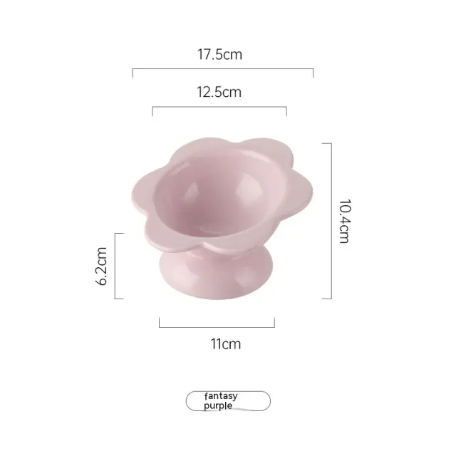 Ceramic Anti tumble High Leg Cat Bowl Purple - Shop at LoveMi