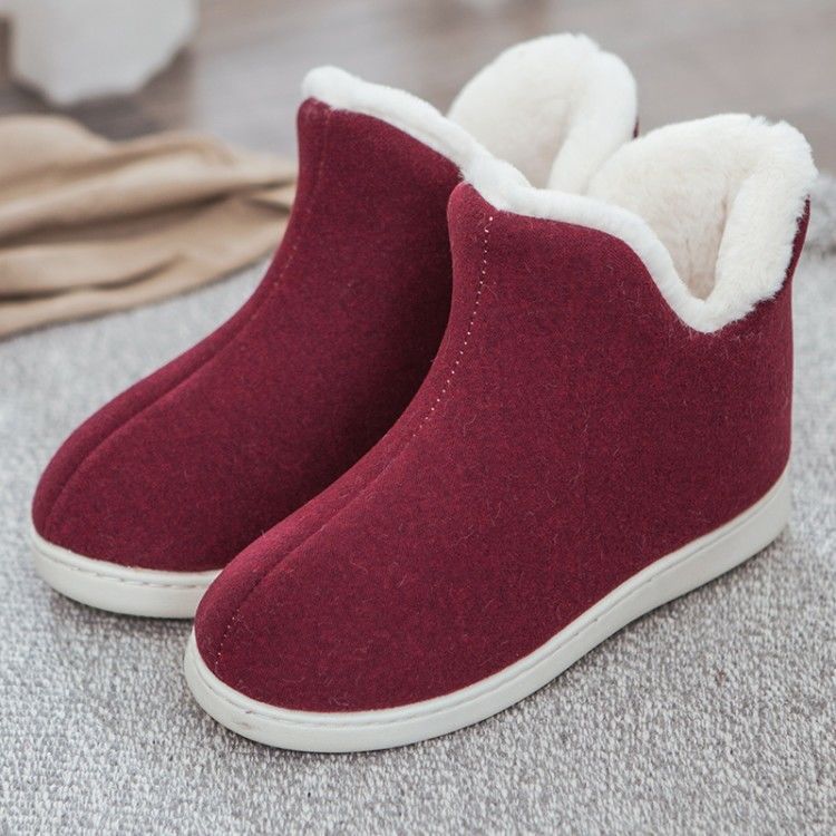 Title 5, High-heel cotton slippers