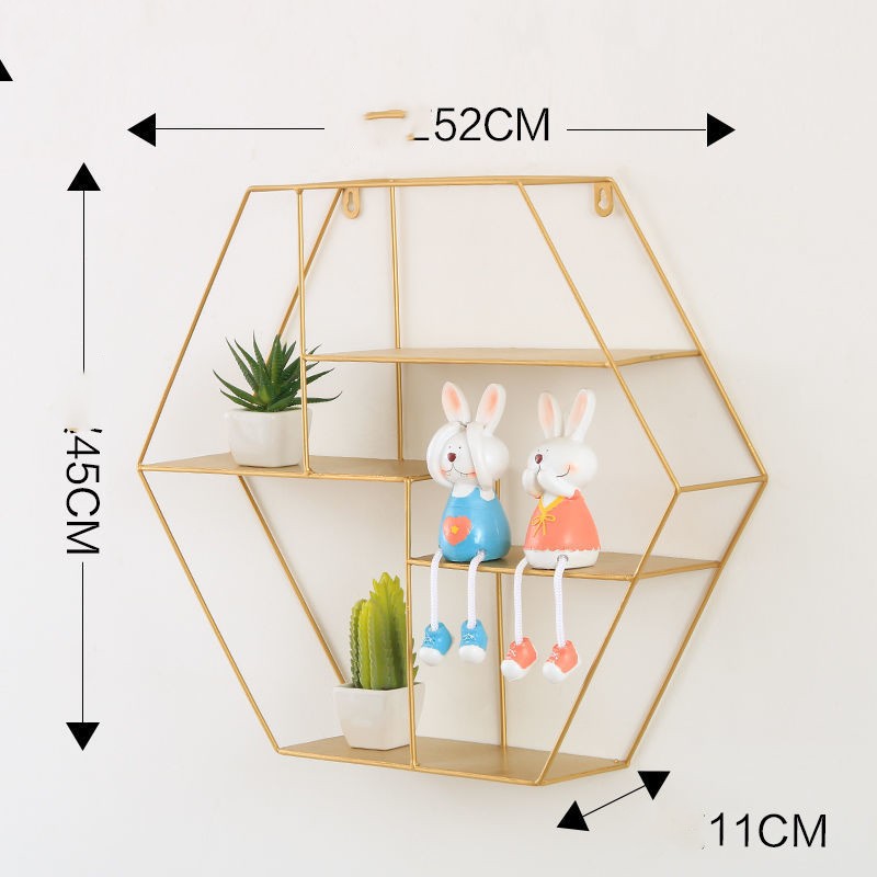 Metal Wall Shelf, Round and Hexagonal, picture 9 of 12