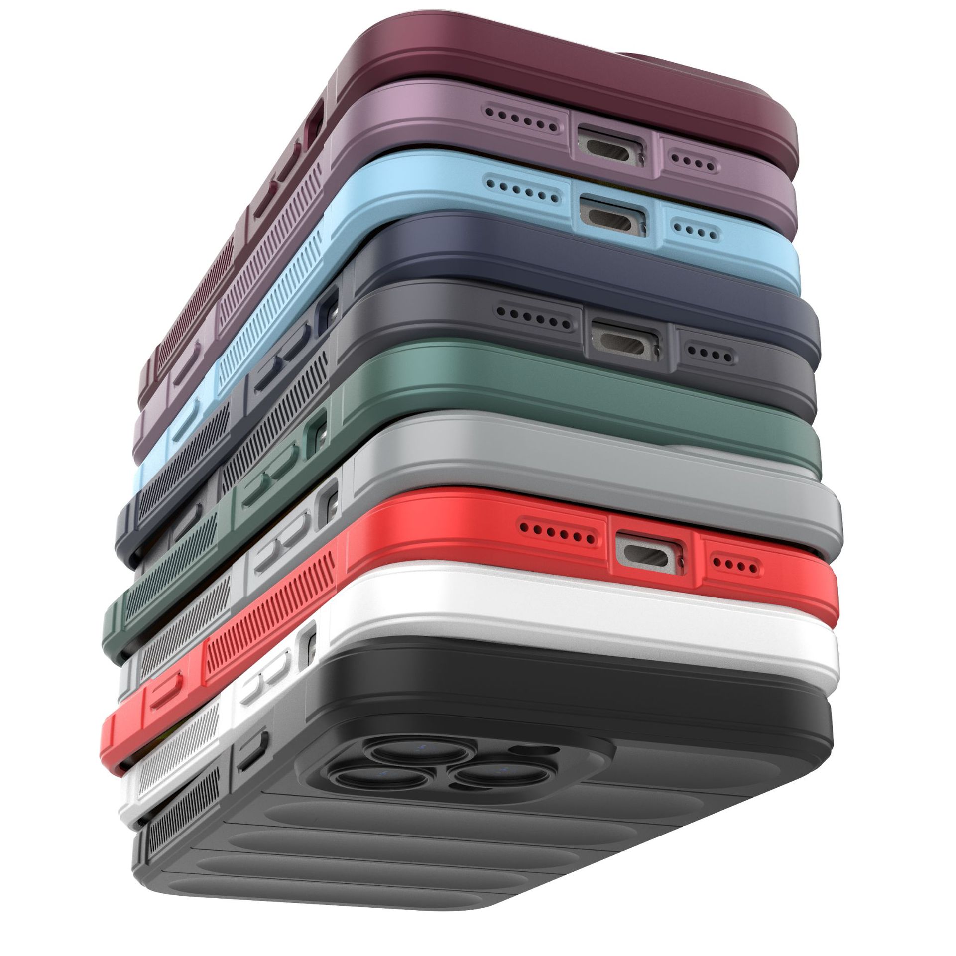 Coque de téléphone Magic Shield antichute effet peau – bleu foncé – iPhone 13 Pro