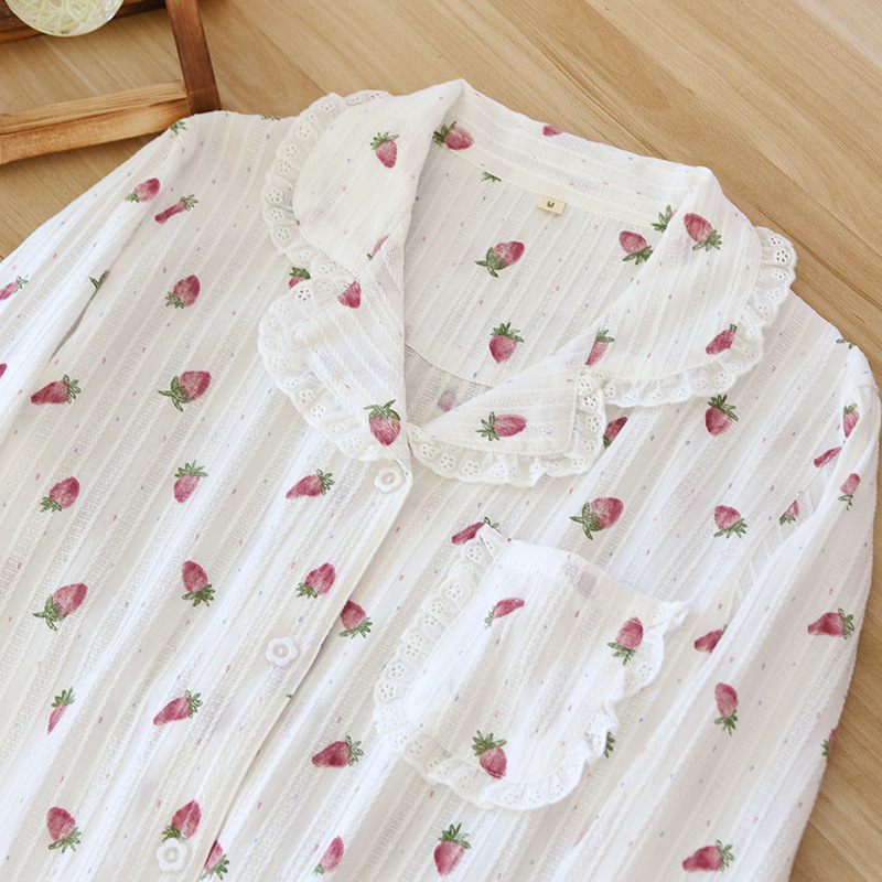 Title 3, Womens Spring And Autumn Jacquard Cotton Pajamas