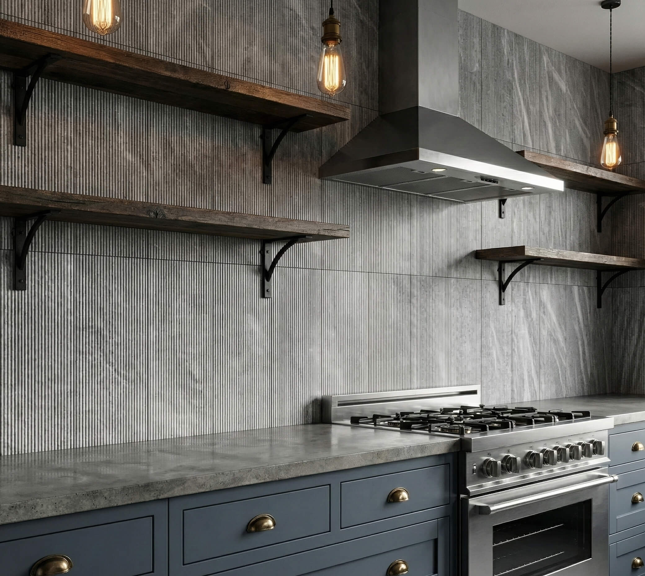 12X24 Inch Carrara Gray Marble, Natural Marble, For Wall, OL Textured Finished, 3D Fluted... thumbnail 1