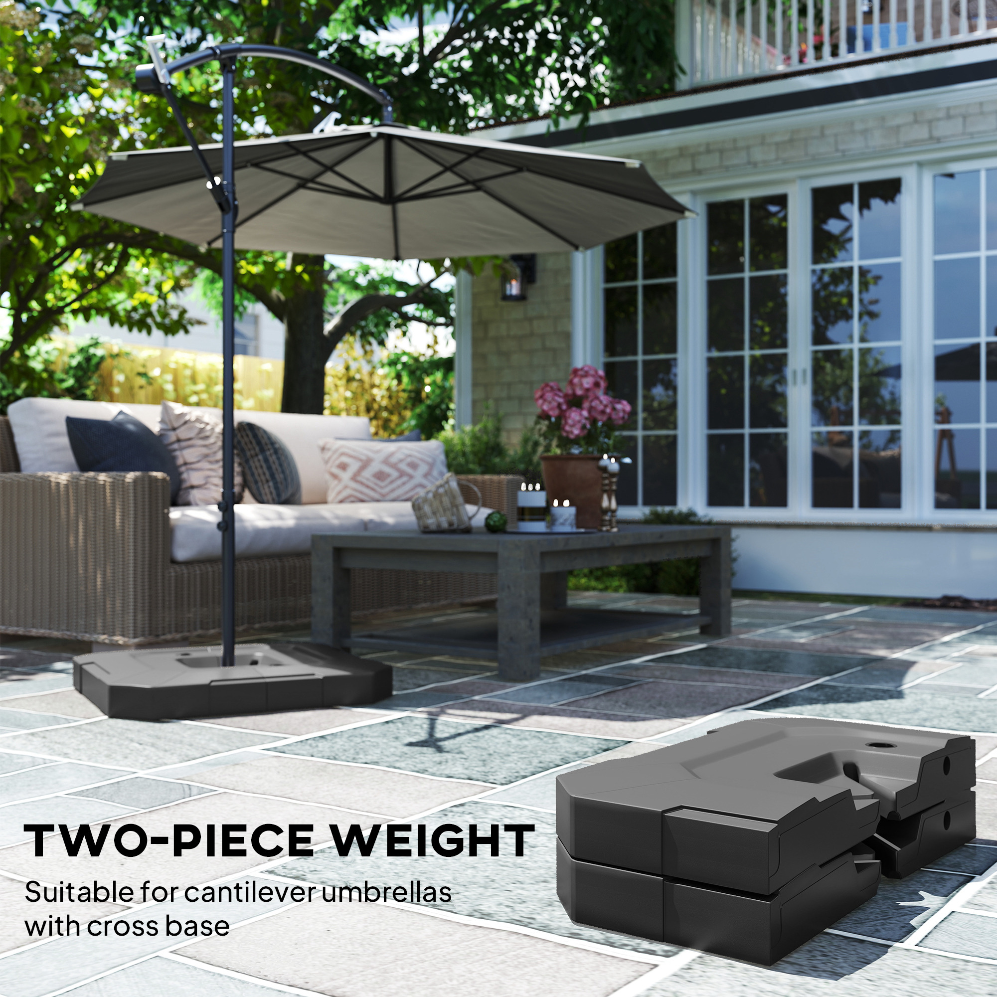 2-Piece Cantilever Umbrella Base Weight Set