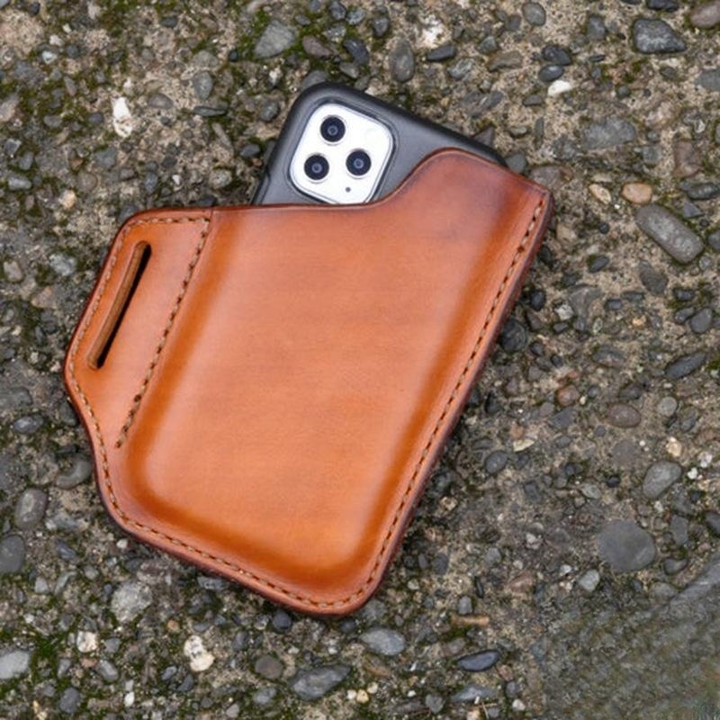Leather Waist Hanging Tool Bag Mobile Phone Waist Bag — foto 8