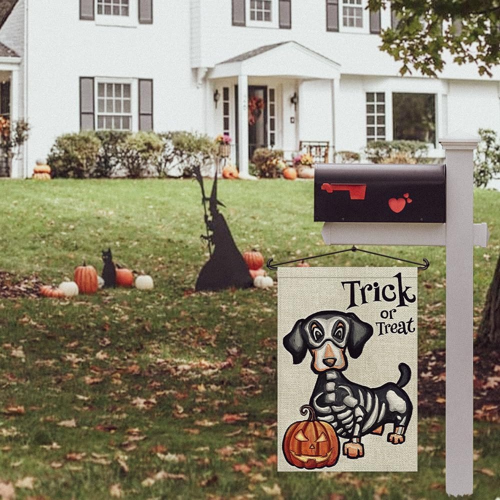 Title 5, Halloween Trick Or Treat House Flag 12 X 18 Inc...