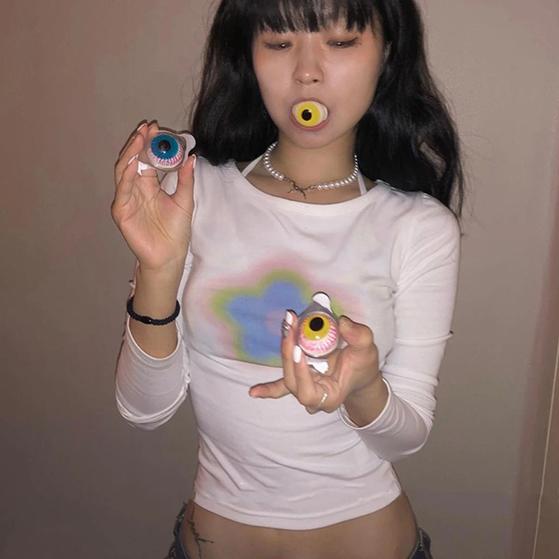 New Thin Slim Long-sleeved T-shirt With Thin Front Shoulder