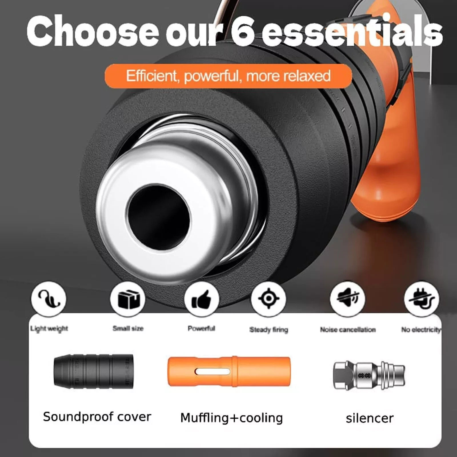 Woodworking Integrated Air Nailer Manual Steel Nail Nailer 5 Gears Power Gun UK