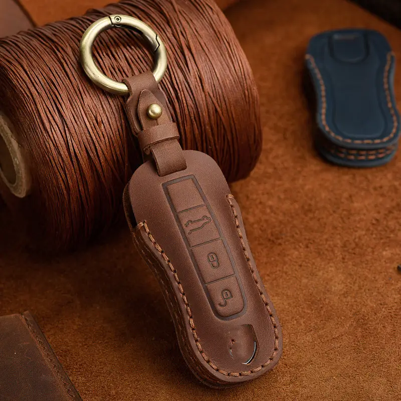 Key Cover New Authentic Leather Retro Bag Buckle