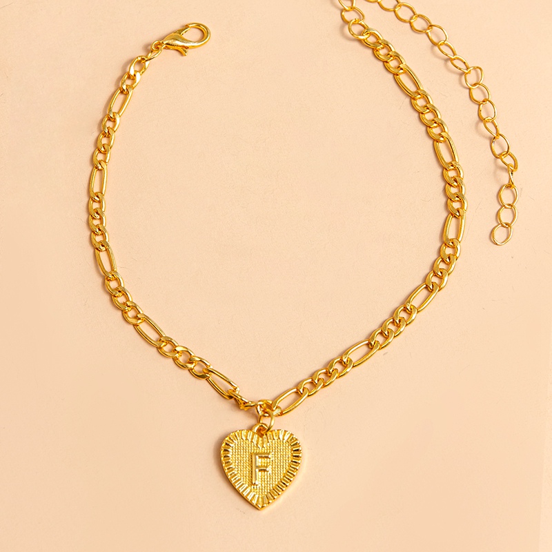 … Color Heart Pendant Foot Bracelets Women