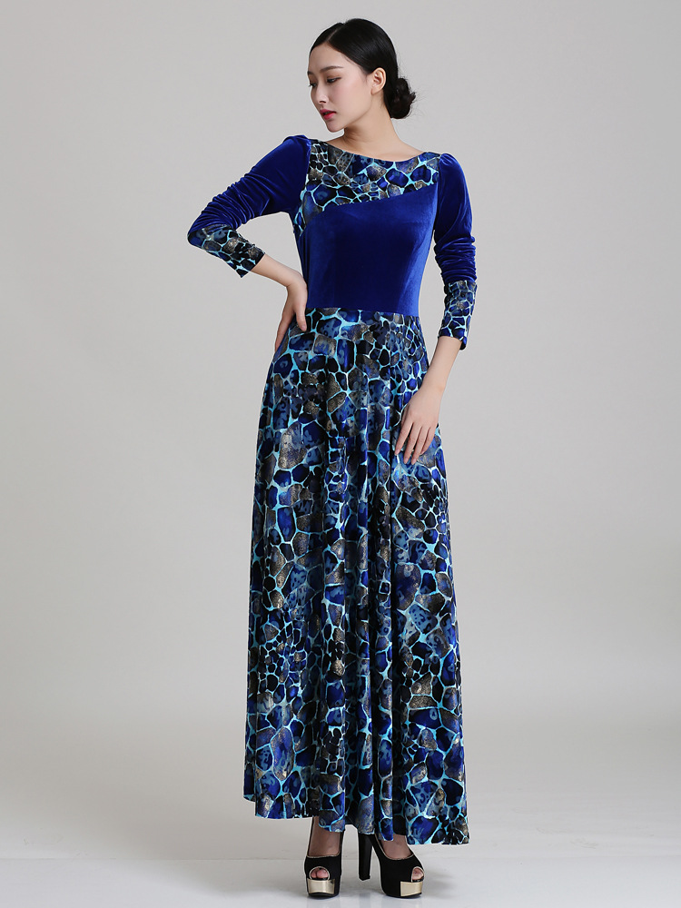 Velvet Long Sleeve Swing Dress, picture 7 of 8