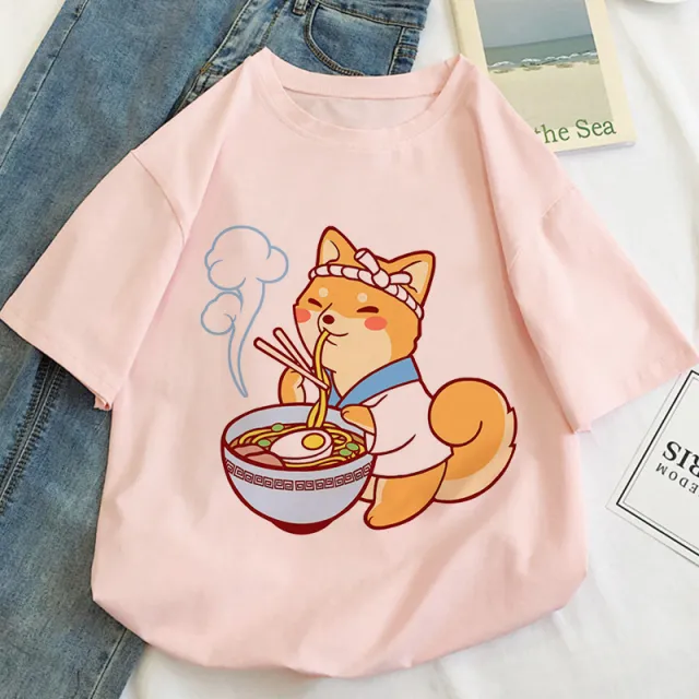 Cat Kawaii Cartoon Pattern T shirt Women B M - Shop at LoveMi