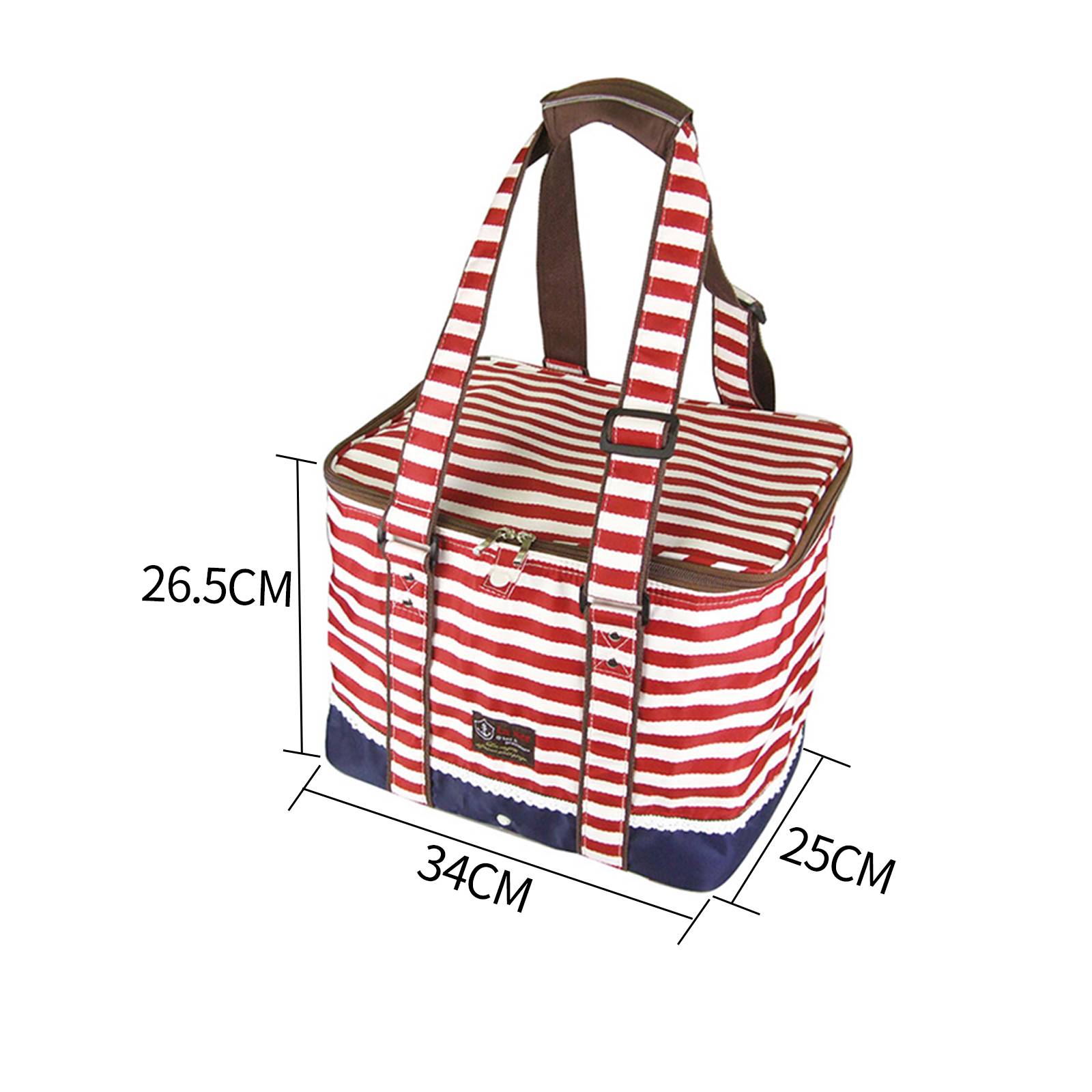 Insulated Picnic Bag Thermal Cooler Portable Lunch Food Tote Carry Storage Bag - Picture 9 of 9