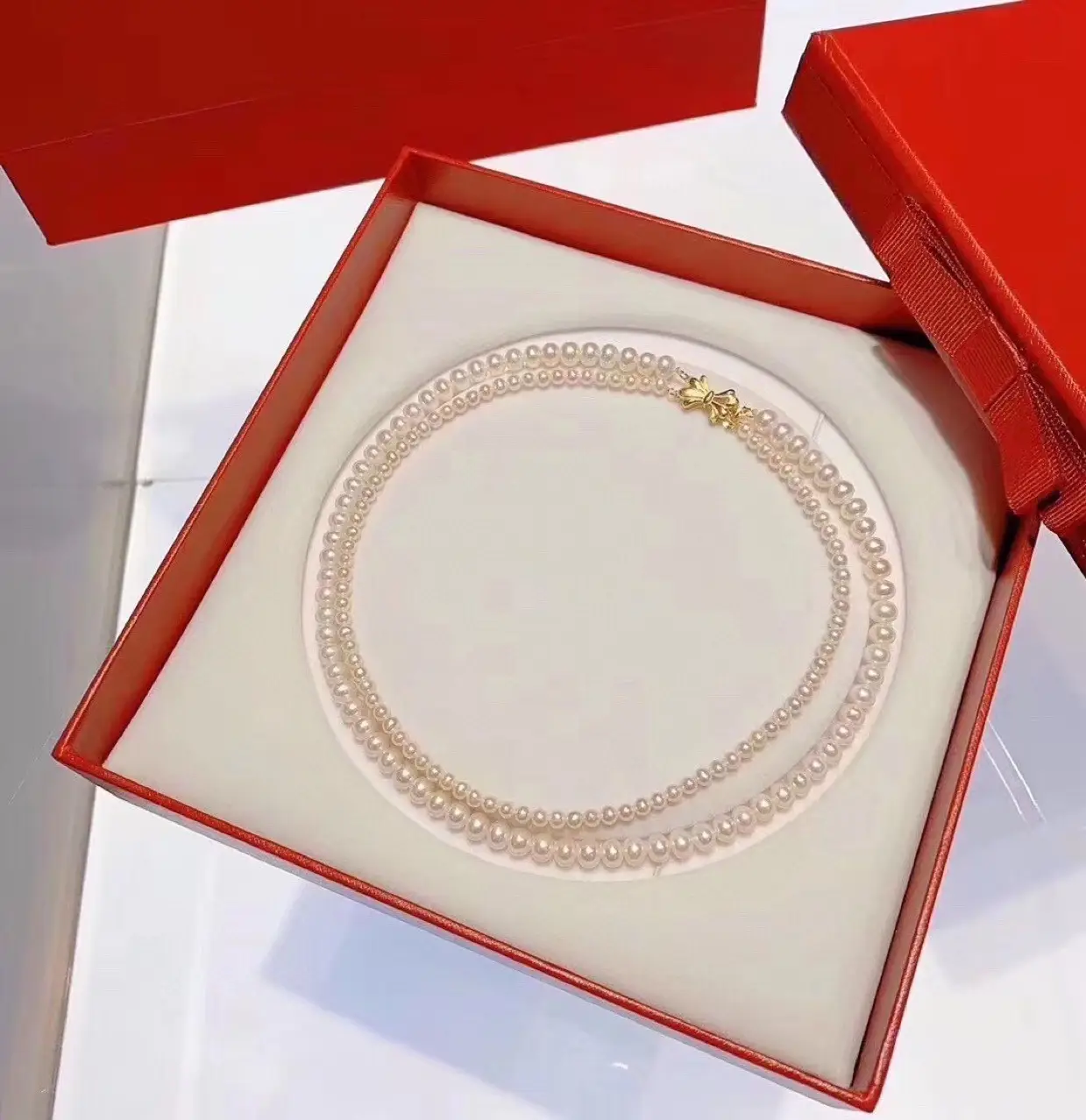 Pearl French Elegant Bow Necklace