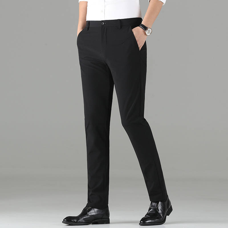 Title 7, Calças Casuais Masculinas Business Slim Trouser...