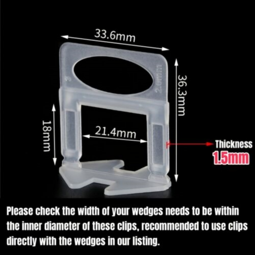 500-4000PCS Tile Leveling System Clips Levelling Spacer Tiling Tool Floor Wall-4000pcs Clips 1.5mm