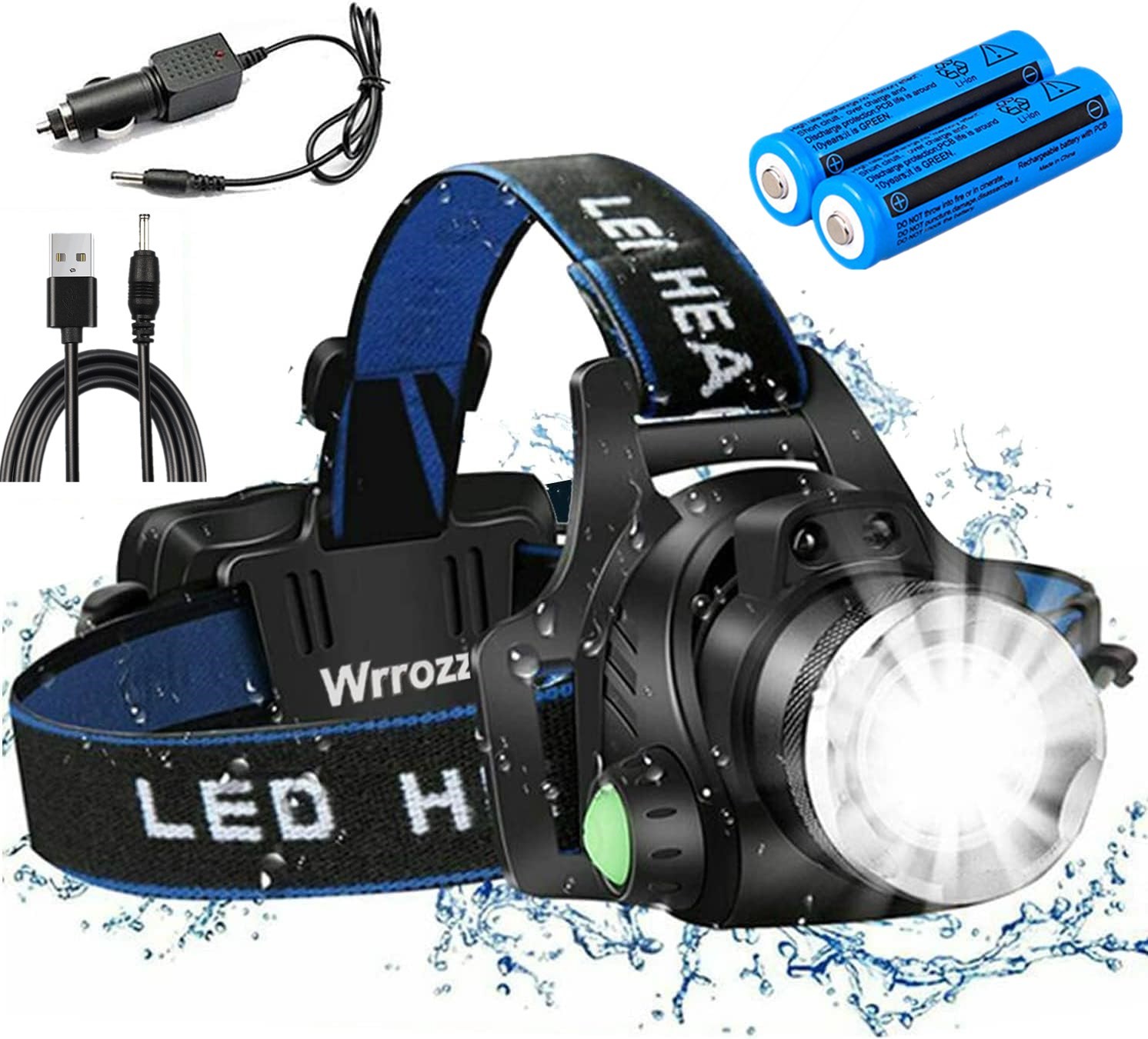 99000000LM Powerful Headlamp LED Head Torch USB Rechargeable Headlight Lamp — image 8