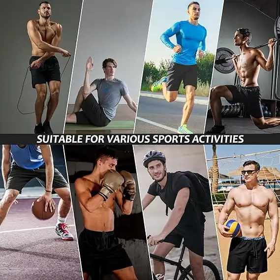 Sauna Shorts For Men 2 In 1 Sweat Shorts Men Sauna Suit Compression Liner Athletic Workout Pants With Pockets