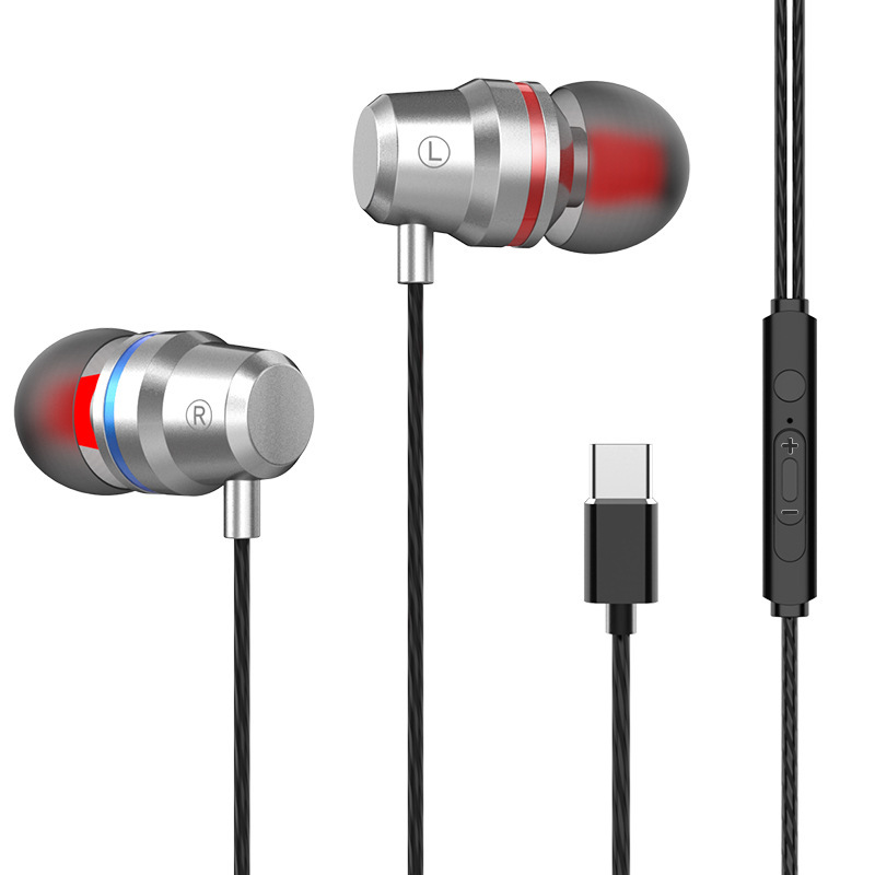 TYPEC metal earphone silver