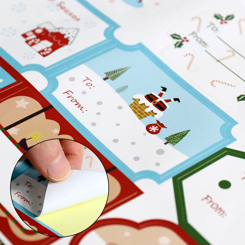 Christmas Gift Label Decoration Sticker Self-adhesive Sealing Sticker
