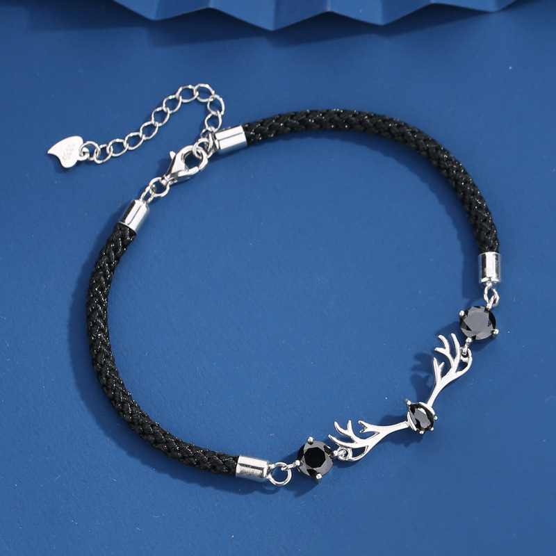 Title 4, S925 Sterling Silver Deer Has Your Lovers Bracelet