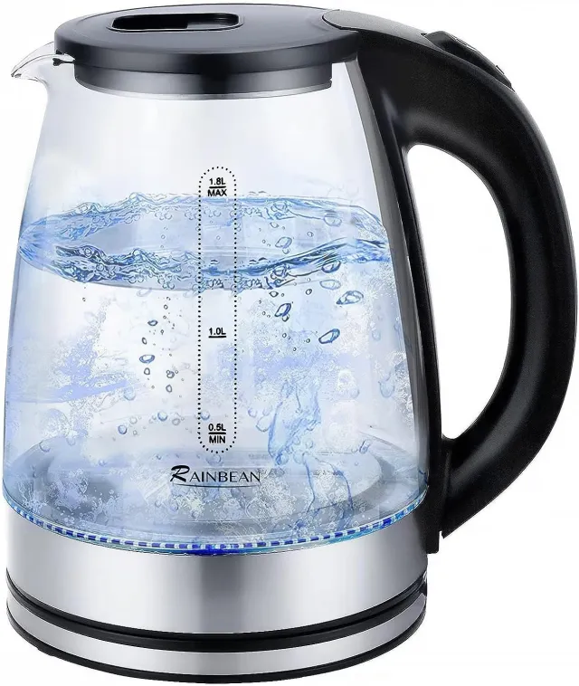 Electric Kettle Water Boiler, 1.8L Electric Tea Kettle, Wide Opening Hot Water Boiler With LED Light, Auto Shut Off & Boil Dry Protection, Glass Bl... Ek231 - Shop at LoveMi
