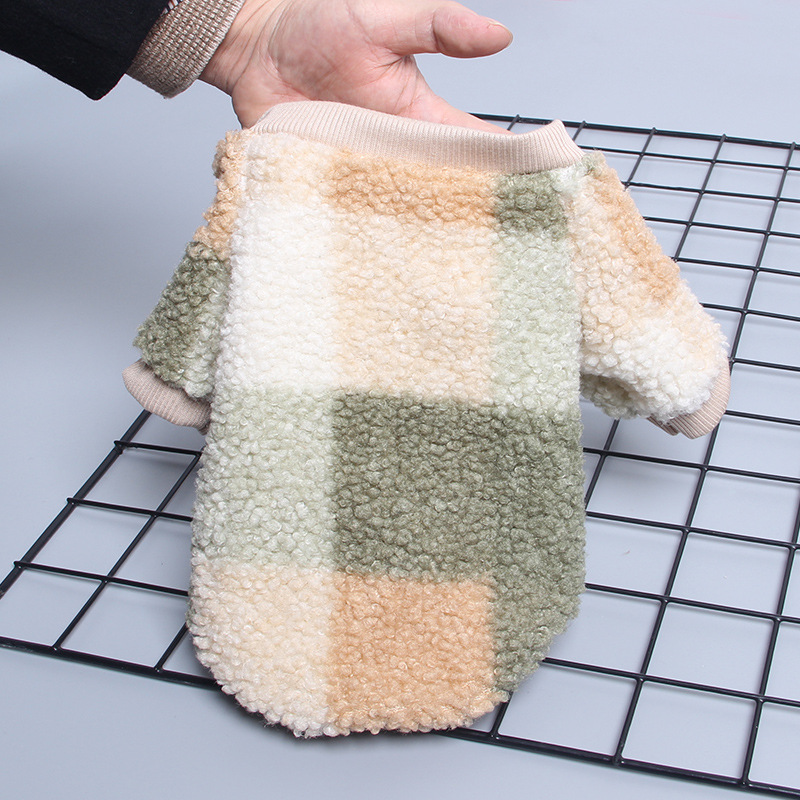 Lamb Wool Pet Autumn And Winter Clothes Teddy Corgi Two-legged Clothes