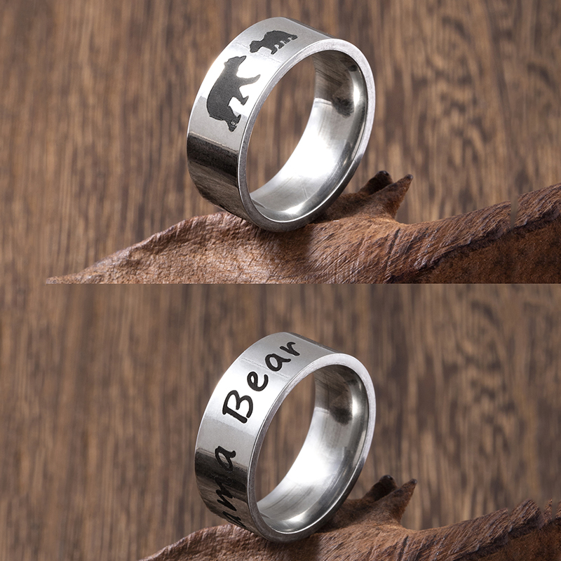 Title 4, Cute Mama Bear And Baby Rings For Women