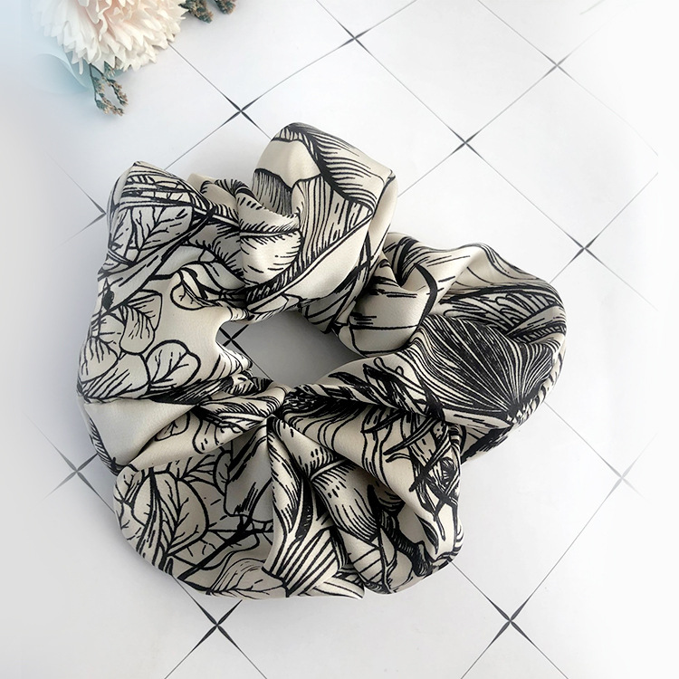 INS Wind Ladies Print Bamboo Leaf Cloth Hair Band Headwear