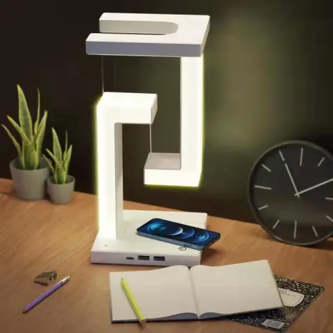Creative Smartphone Wireless Charging Suspension Table Lamp Balance Floating
