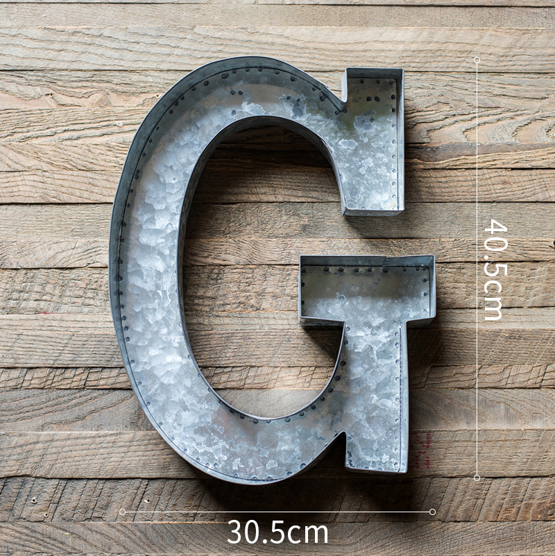 Tin letter flower box ornament wall hanging