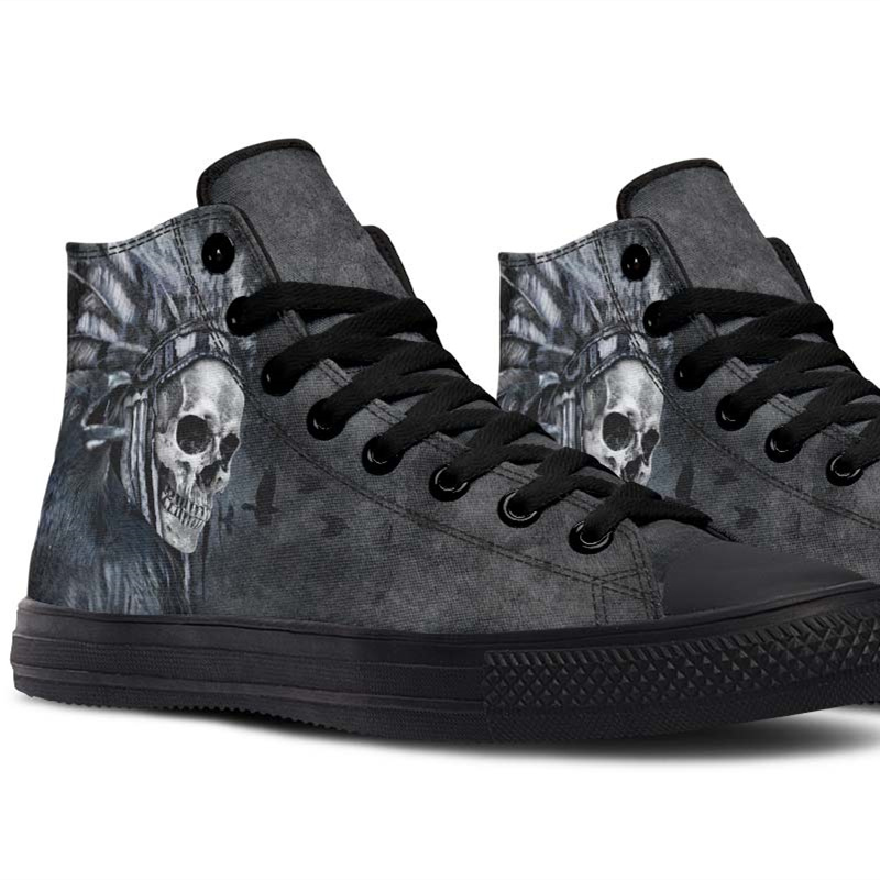 Printed Couple High-top Canvas Shoes